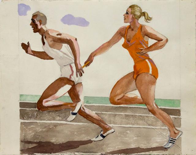 Дейнека А.А. Эскиз к картине «Эстафета». 1947 Дейнека А.А. Эскиз к картине «Эстафета». 1947